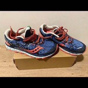 Saucony running shoes : multi colors : blue, orange , teal